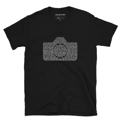 CAMERA WORD CLOUD - UNISEX SHIRT BLACK